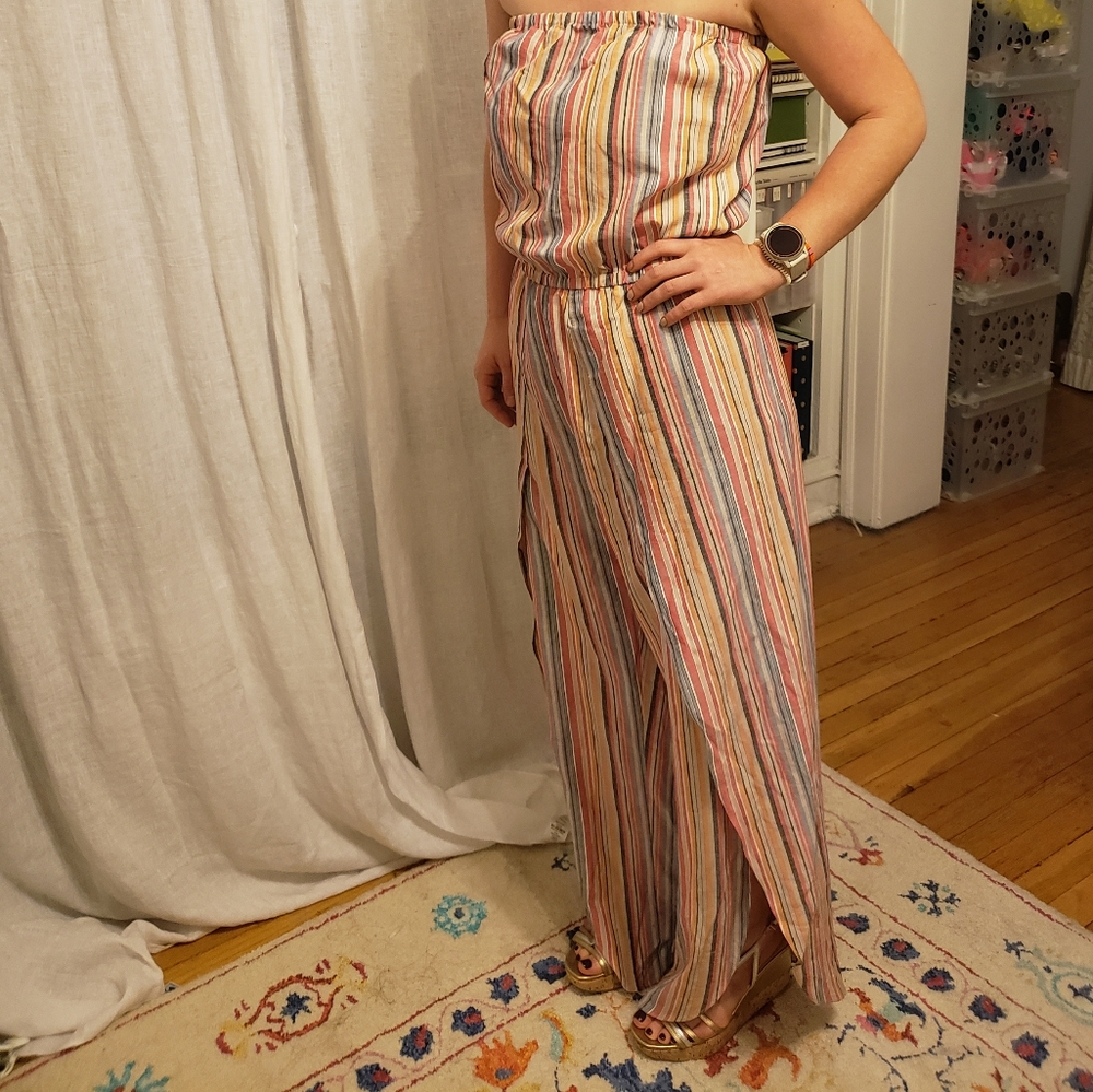 Drew Striped Pink and Blue Jumpsuit - Picture 5 of 5